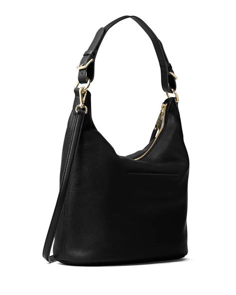 michael kors lupita black large hobo bag|MICHAEL Michael Kors Lupita Large Leather Hobo .